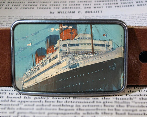 Titanic Steam Ship Belt Buckle