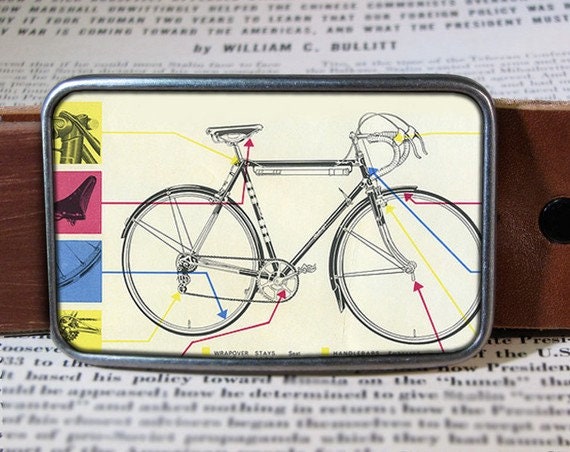 Bike Bicycle Diagram Belt Buckle