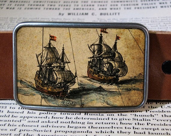 Sailing Ships Belt Buckle