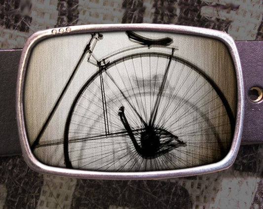 Vintage Bike Belt Buckle Penny Farthing Buckle