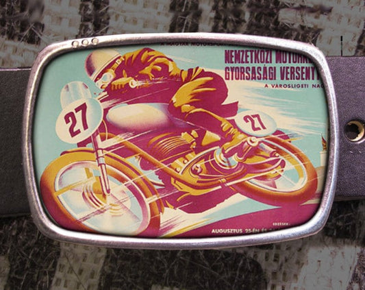 Russian Motorcycle Biker Vintage Style Belt Buckle