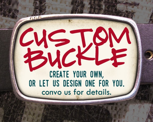 Custom Belt Buckle - Design Your Own Personalized Handmade Gift