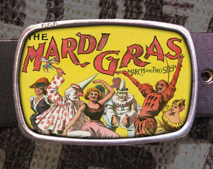Vintage Mardi GrasFat Tuesday Parade Belt Buckle