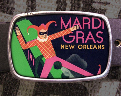 Vintage Mardi Gras Belt Buckle