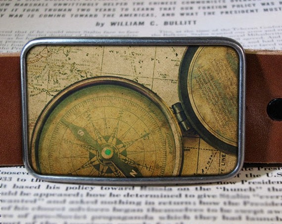 Vintage Compass Belt Buckle