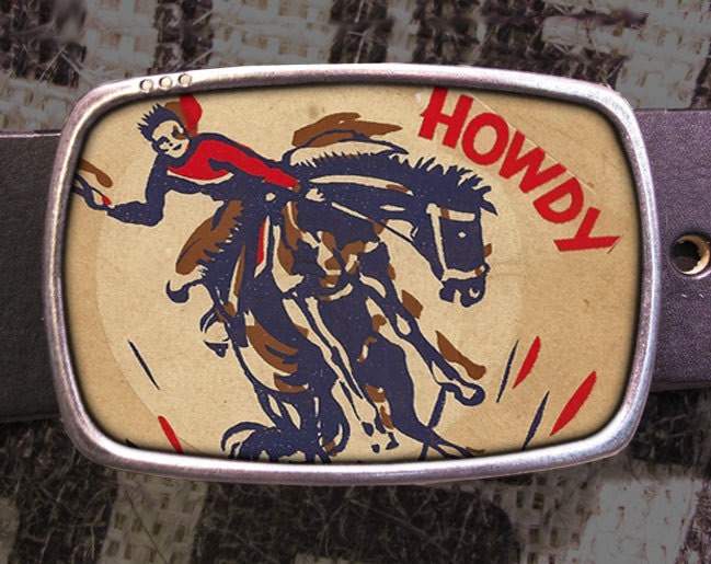 Howdy Belt Buckle Cowboy Belt Buckle