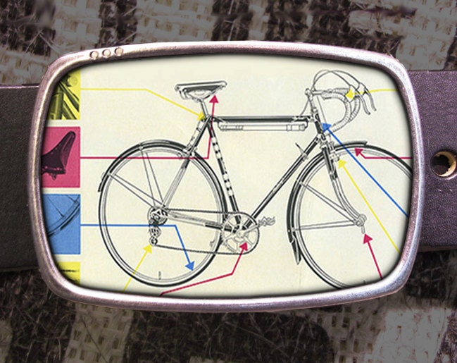 Bike Bicycle Diagram Belt Buckle