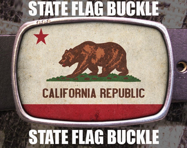 State Flag Belt Buckle - choose your state/city/country
