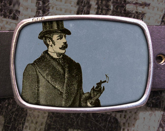 Smoking Gentleman Belt Buckle