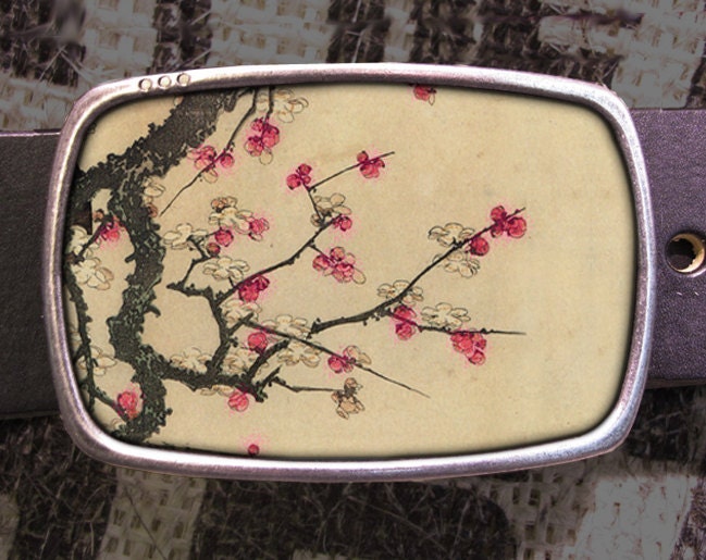 Cherry Blossoms Belt Buckle