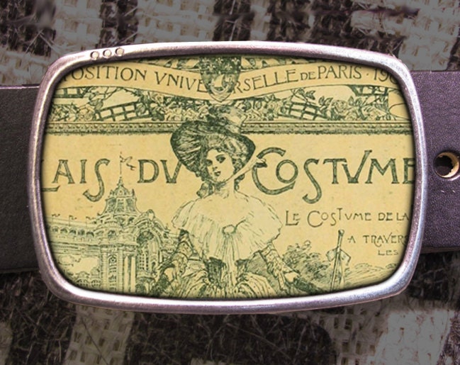 French Exposition Lady Belt Buckle